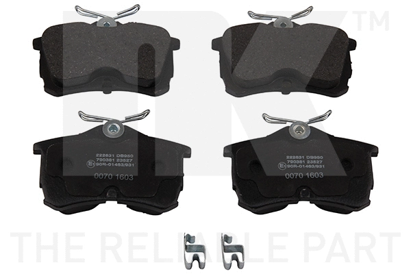 Brake Pad Set, disc brake (222631)