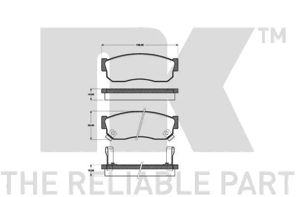 Brake Pad Set, disc brake (222231)