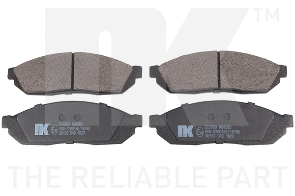 Brake Pad Set, disc brake (222603)