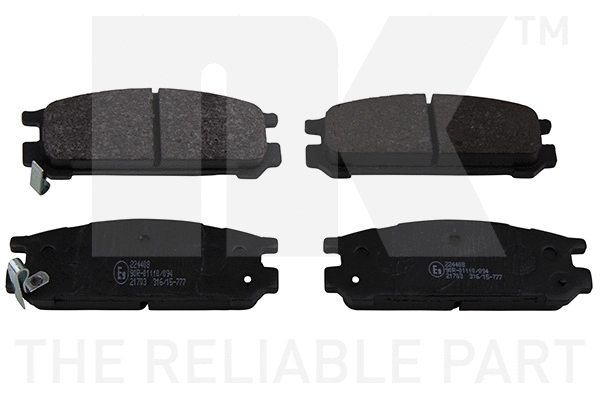 Brake Pad Set, disc brake (224408)