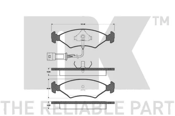 Brake Pad Set, disc brake (222507)