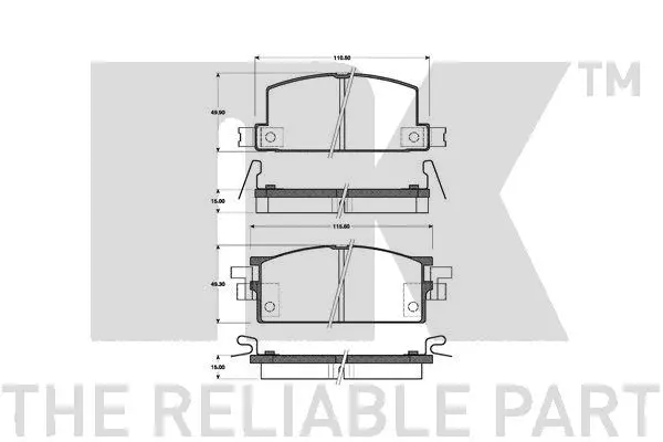 Brake Pad Set, disc brake (221401)