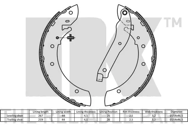 Brake Shoe Set, parking brake
