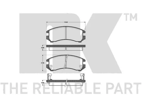 Brake Pad Set, disc brake (222217)