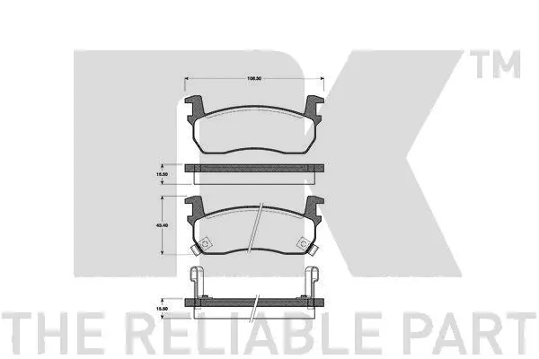 Brake Pad Set, disc parking brake (222224)