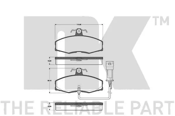 Brake Pad Set, disc brake (222502)