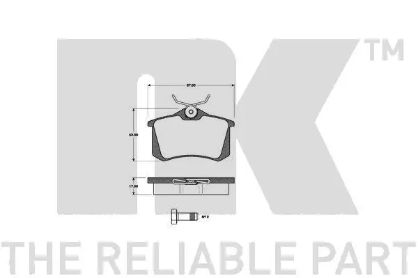Brake Pad Set, disc brake (223716)