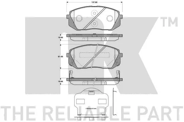 Brake Pad Set, disc brake (223430)
