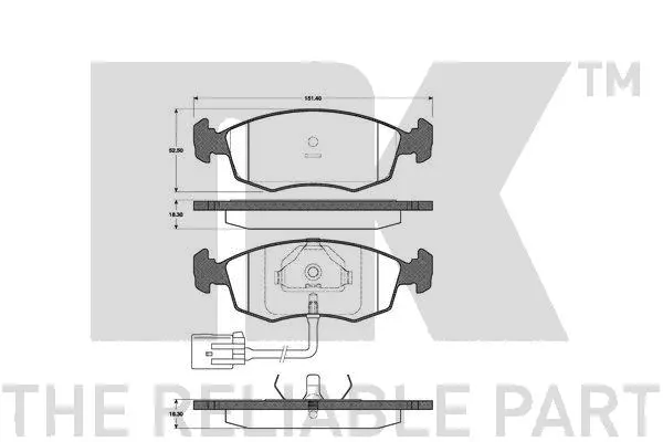 Brake Pad Set, disc brake (222531)