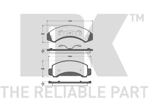 Brake Pad Set, disc brake (222524)