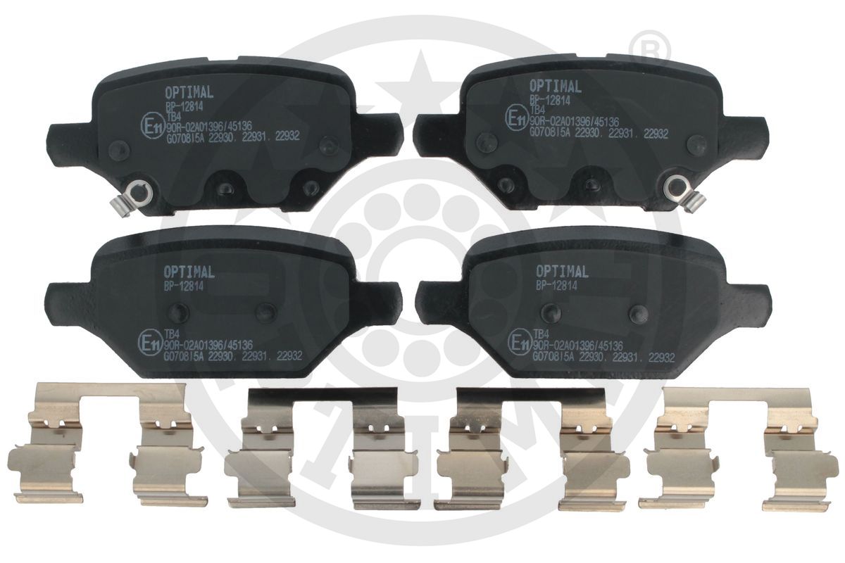 Brake Pad Set, disc brake (BP-12814)