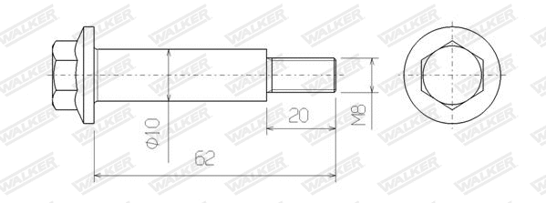 Bolt, exhaust system (83194)