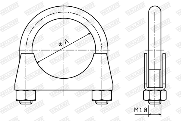 Clamping Piece, exhaust system (80893)