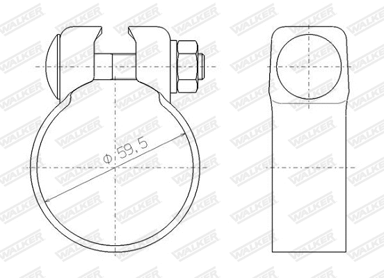 Clamping Piece, exhaust system (80249)