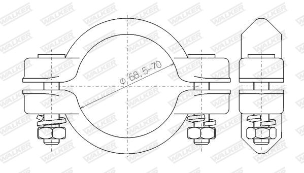 Clamping Piece, exhaust system (82516)