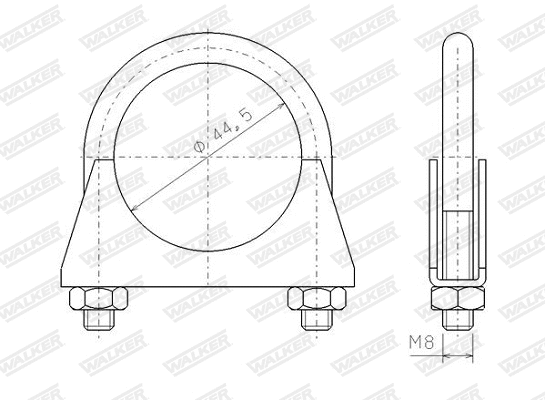 Clamping Piece, exhaust system (82307)