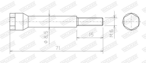 Bolt, exhaust system (83181)