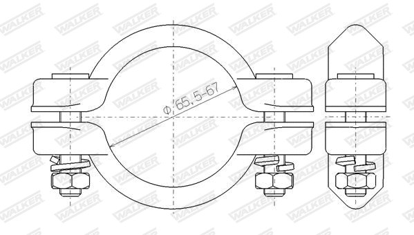 Clamping Piece, exhaust system (82501)