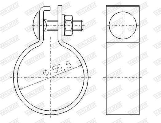 Clamping Piece, exhaust system (81971)