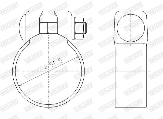 Clamping Piece, exhaust system (81987)