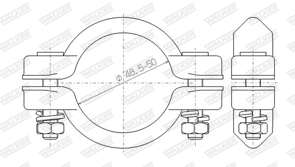 Clamping Piece, exhaust system (82486)