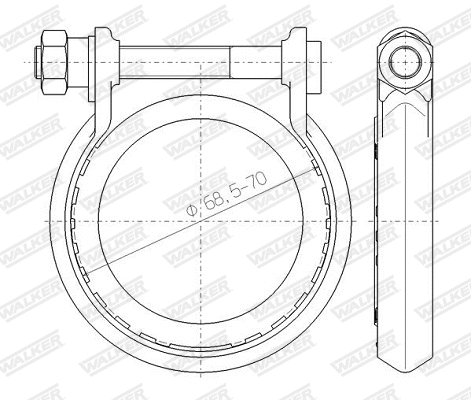 Clamping Piece, exhaust system (80550)