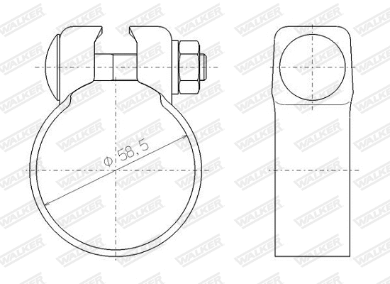 Clamping Piece, exhaust system (80323)