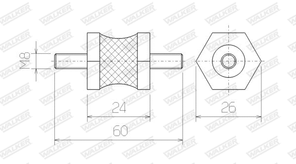 Rubber Strip, exhaust system (81230)
