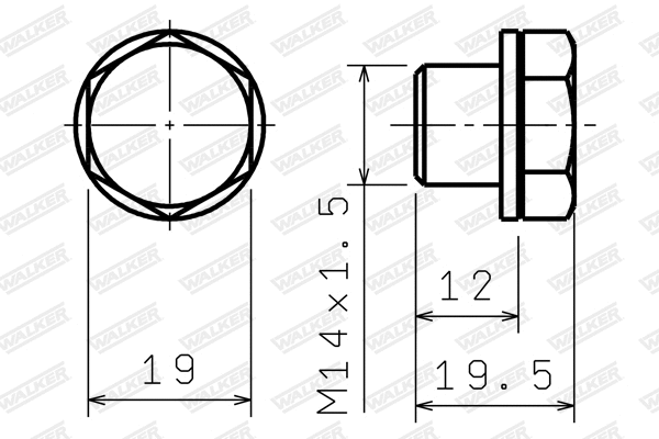 Bolt, exhaust system (80877)