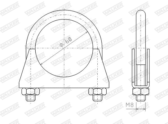 Clamping Piece, exhaust system (82312)