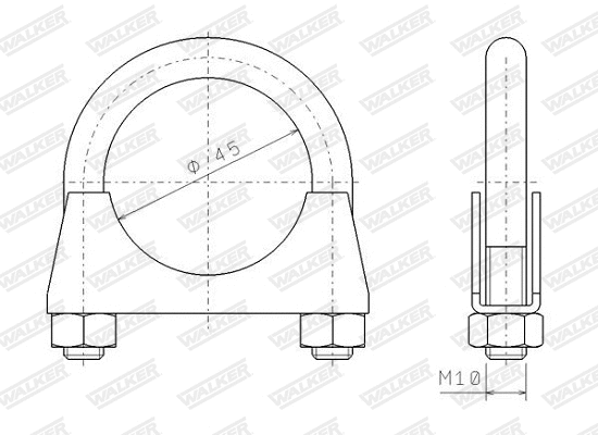Clamping Piece, exhaust system (82321)