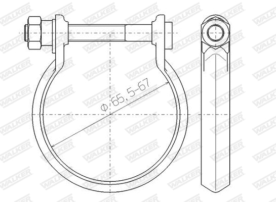 Clamping Piece, exhaust system (80439)