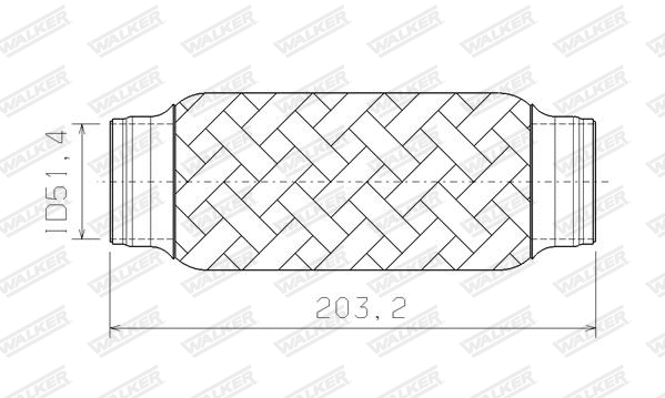 Corrugated Pipe, exhaust system (10410)