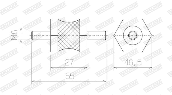 Rubber Strip, exhaust system (81245)