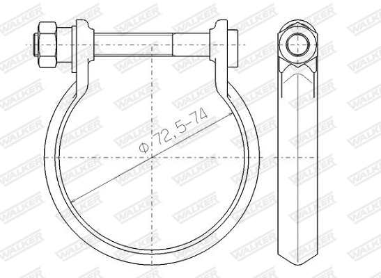 Clamping Piece, exhaust system (80781)