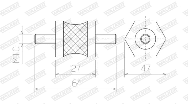 Rubber Strip, exhaust system (84054)