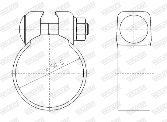 Clamping Piece, exhaust system (81990)