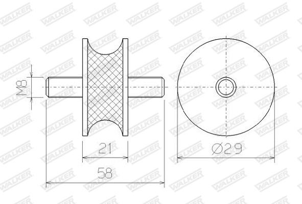 Rubber Strip, exhaust system (81354)