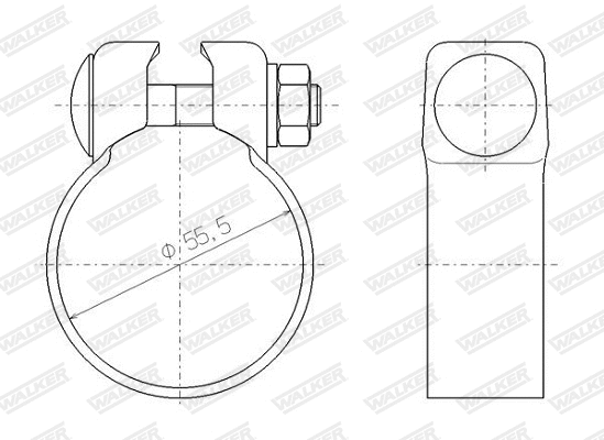 Clamping Piece, exhaust system (81991)