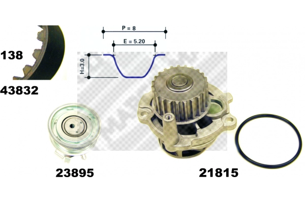 Water Pump & Timing Belt Kit (41832)