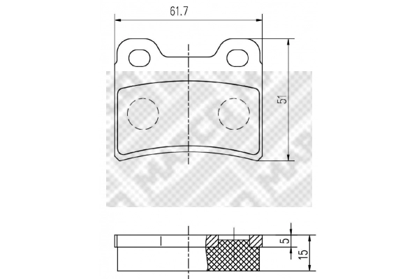 Brake Pad Set, disc brake (6880)