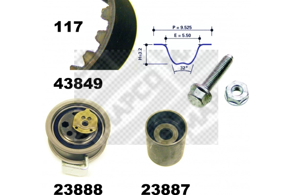 Timing Belt Kit (23849)
