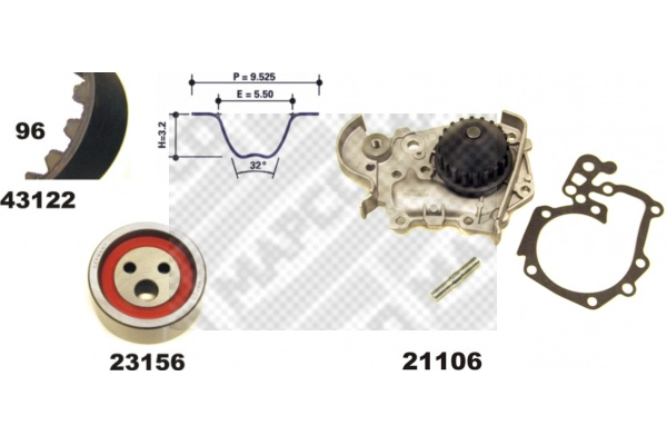 Water Pump & Timing Belt Kit (41122/1)