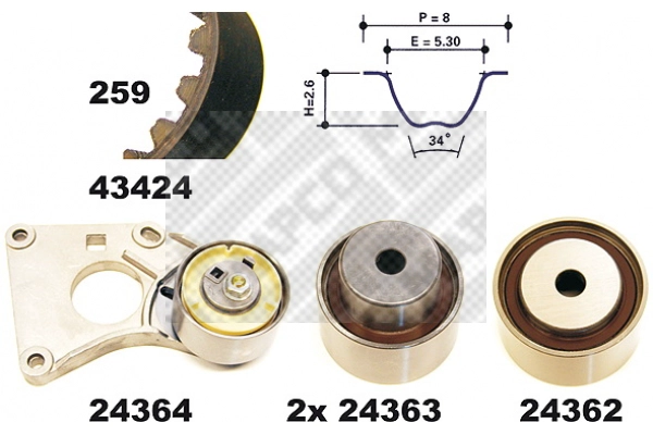 Timing Belt Kit (23424)