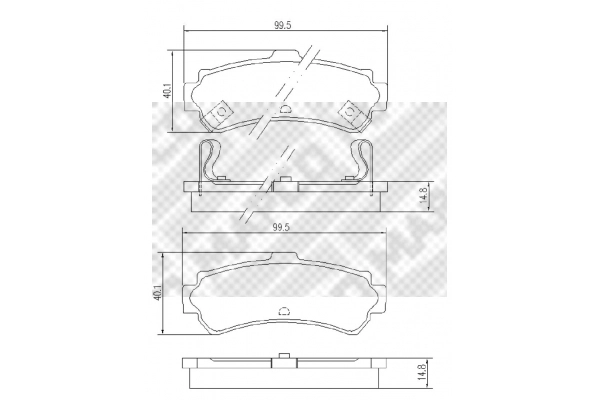 Brake Pad Set, disc brake (6659)