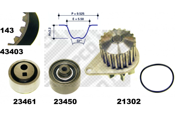 Water Pump & Timing Belt Kit (41403)