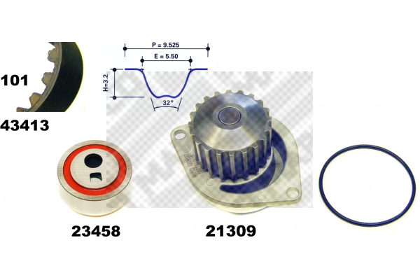 Water Pump & Timing Belt Kit (41413)