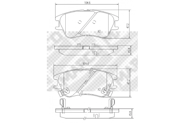 Brake Pad Set, disc brake (6822)