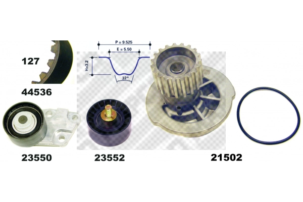 Water Pump & Timing Belt Kit (41536/1)