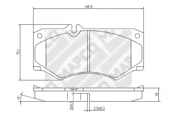 Brake Pad Set, disc brake (6828)